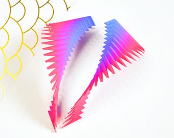 Pendientes llamativos de colores: azul y rosa — Parazeph
