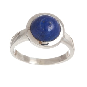 Lapis Lazuli Ring 925 Silver Size 59
