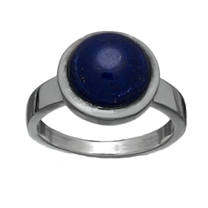 Lapis Lazuli Ring 925 Silver Size 56