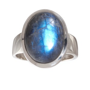 Labradorite ring 925 silver size. 57