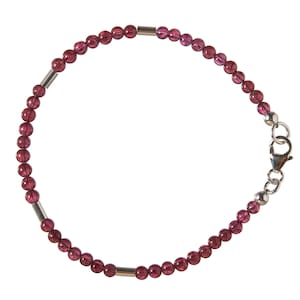 Garnet / rhodolite bracelet silver