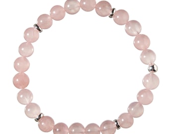 Rose quartz bracelet stretch