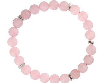 Rose quartz bracelet stretch