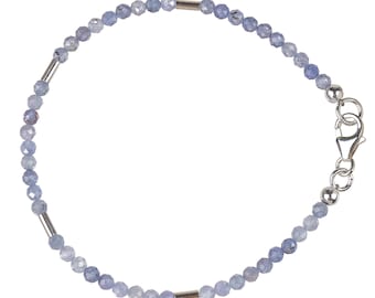 Tanzanite bracelet silver