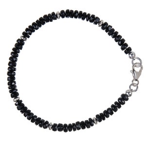 Tourmaline black / Schörl bracelet silver