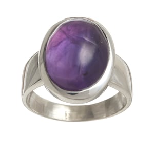 Anillo de amatista talla plata 925. 59