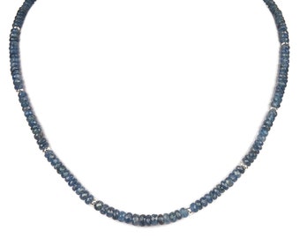 Kyanit blau / Disthen Kette Halskette