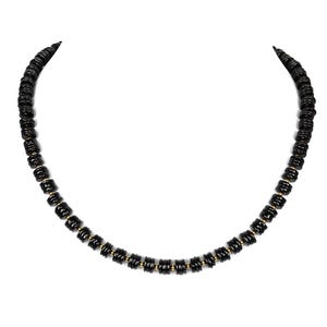 Spinel black chain necklace