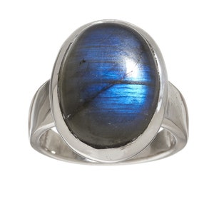 Labradorite ring 925 silver size. 59
