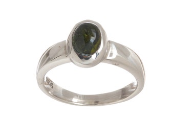 Tourmaline green Ring 925 Silver Gr. 55