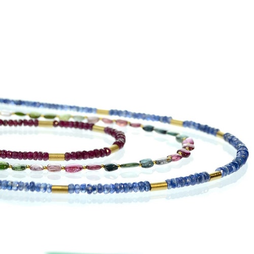 Anello Elastico Boho Con Perle Di Cristallo - Realizzato A Mano, Impilabile, Multicolore - 2