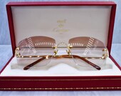 Cartier rimless vintage sunglasses fred cardin glasses C decor New