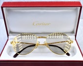 Must de Cartier quot S quot Diamant vintage sunglasses fred cardin glasses C decor New 55 16