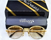 Vintage Tiffany gold gaultier hilton sunglasses brand new T375 Very Rare 23k 1990 39 s
