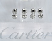 Cartier Rimless sunglasses eyeglasses nuts and caps silver vintage c decor horn wood bubinga Artifact