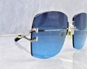 Cartier rimless vintage sunglasses fred cardin glasses C decor New