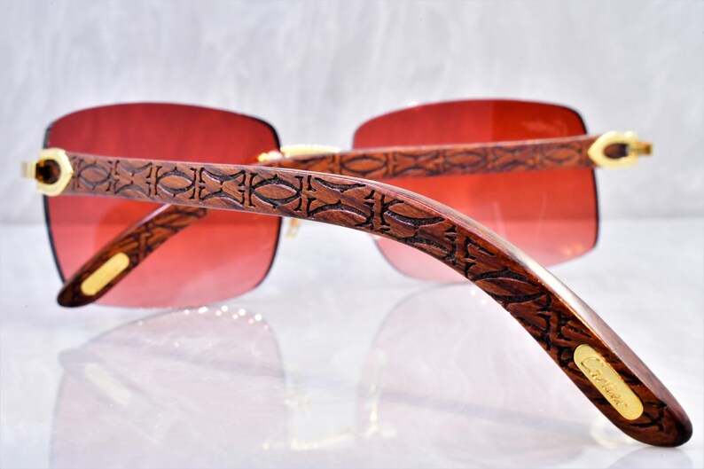 Cartier rimless vintage wood C decor brand new with box Etsy
