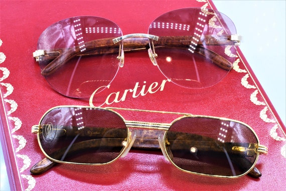 vintage wood frame cartier glasses