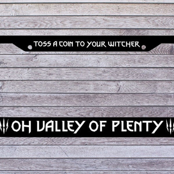 The Witcher Themed License Plate Frame