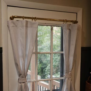 Brass French Return Curtain Rod With Solid Brass Rings
