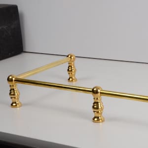 Rustic Brass Shelf Rail, Brass Gallery Rail For Shelves, Handcrafted Solid Brass Tipping Rail