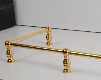 Handcrafted Rustic Brass Shelf Gallery Rail