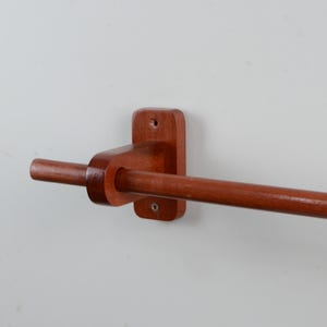 Handcrafted Wooden Curtain Rod, Natural Premium Mahogany Wood Curtain Rod
