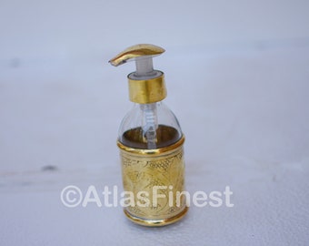 Handmade Unlacquered Brass Soap Dispenser