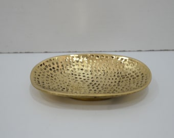 Unlacquered Brass Soap Dish, Handcrafted Soap Holder