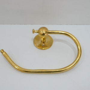 Unlacquered Brass Towel Holder, Handcrafted Heavy Uncoated Brass Towel Rack in The Shape Of U