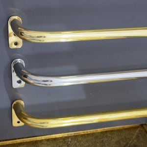 Brass Drapery Rod, Solid Brass Return Rod For Curtains, Nickel Curtain Holder, Unlacquered Brass Curtain Rod
