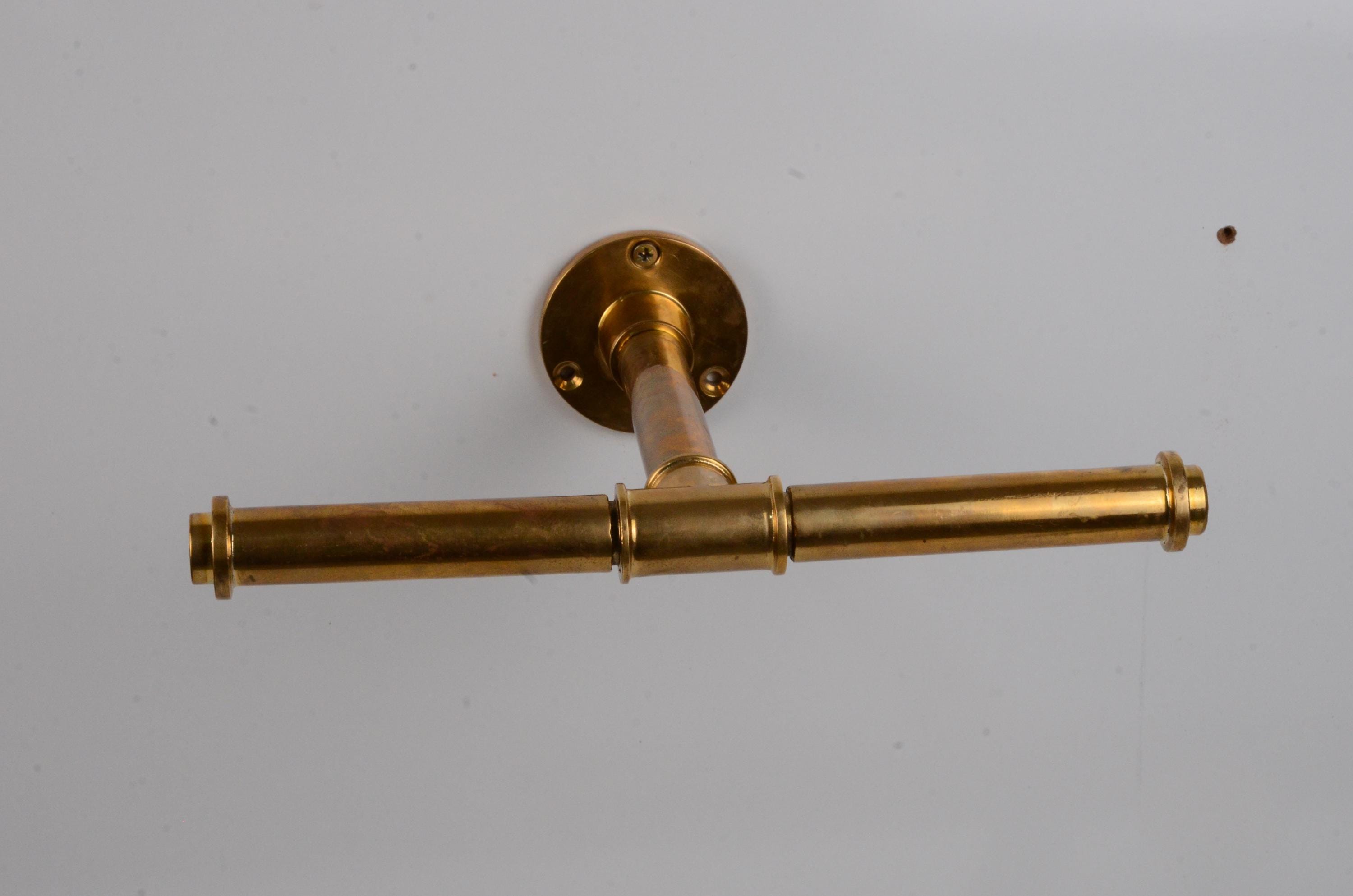 Wall Mounted Unlacquered Brass Clothing Rod, Laundry Drying Rack - Etsy