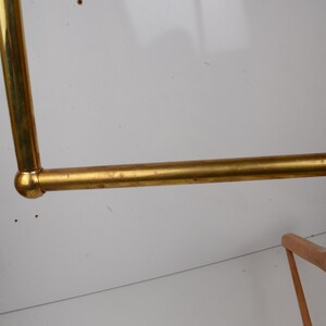 Unlacquered Brass Ceiling Clothes Rack, Laundry Room Rail - Etsy