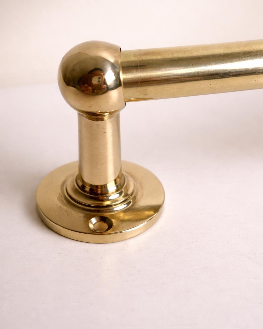 Solid Brass Curtain Rod With Brass Rings – Unlacquered Finish, Handmade ...