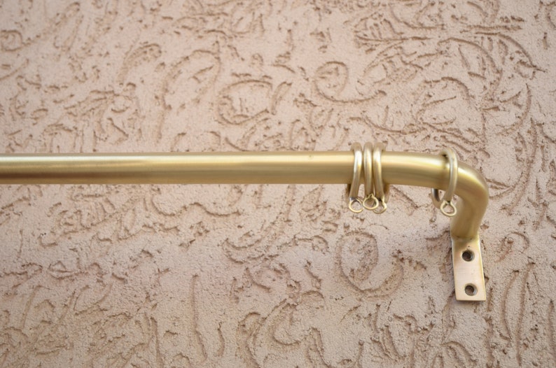 Brass Curtain Rod Only, French Return Curtain Holder WITHOUT Solid ...