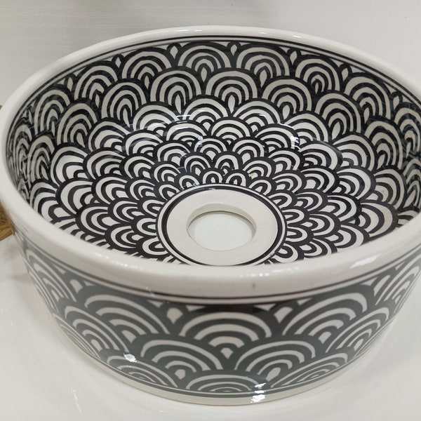 Black and White Vessel Sinks Etsy
