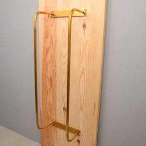 Rustic Unlacquered Brass Towel Rack, Warm Living Finish