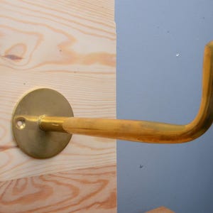 Unlacquered Brass Hooks With Long Reach Options