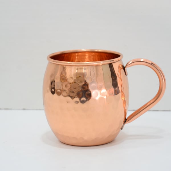 Natural Copper Hand-hammered Cocktail Mug