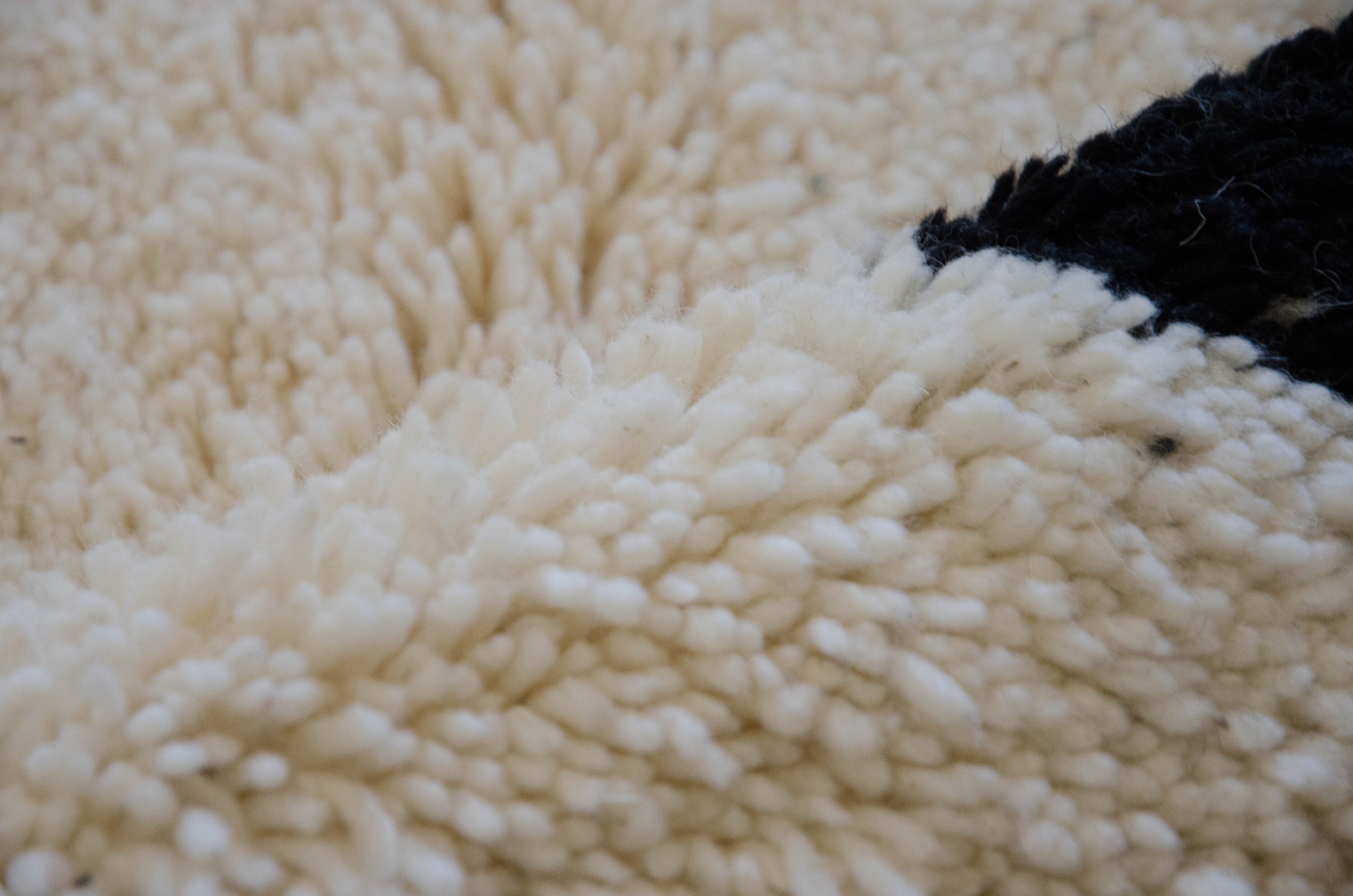 Abstract Black and White Berber Rug Special Geometric Wool Etsy