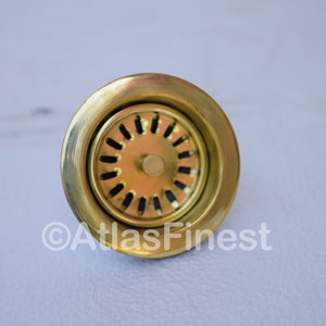 Unlacquered Brass Basket Strainer for Sinks