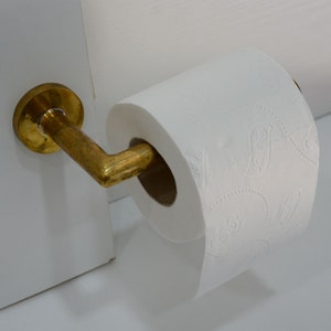 Porta carta igienica a parete in ottone grezzo/Accessori per il bagno in ottone grezzo/Set regalo per spa, Accessori per il bagno, Porta rotolo di carta igienica