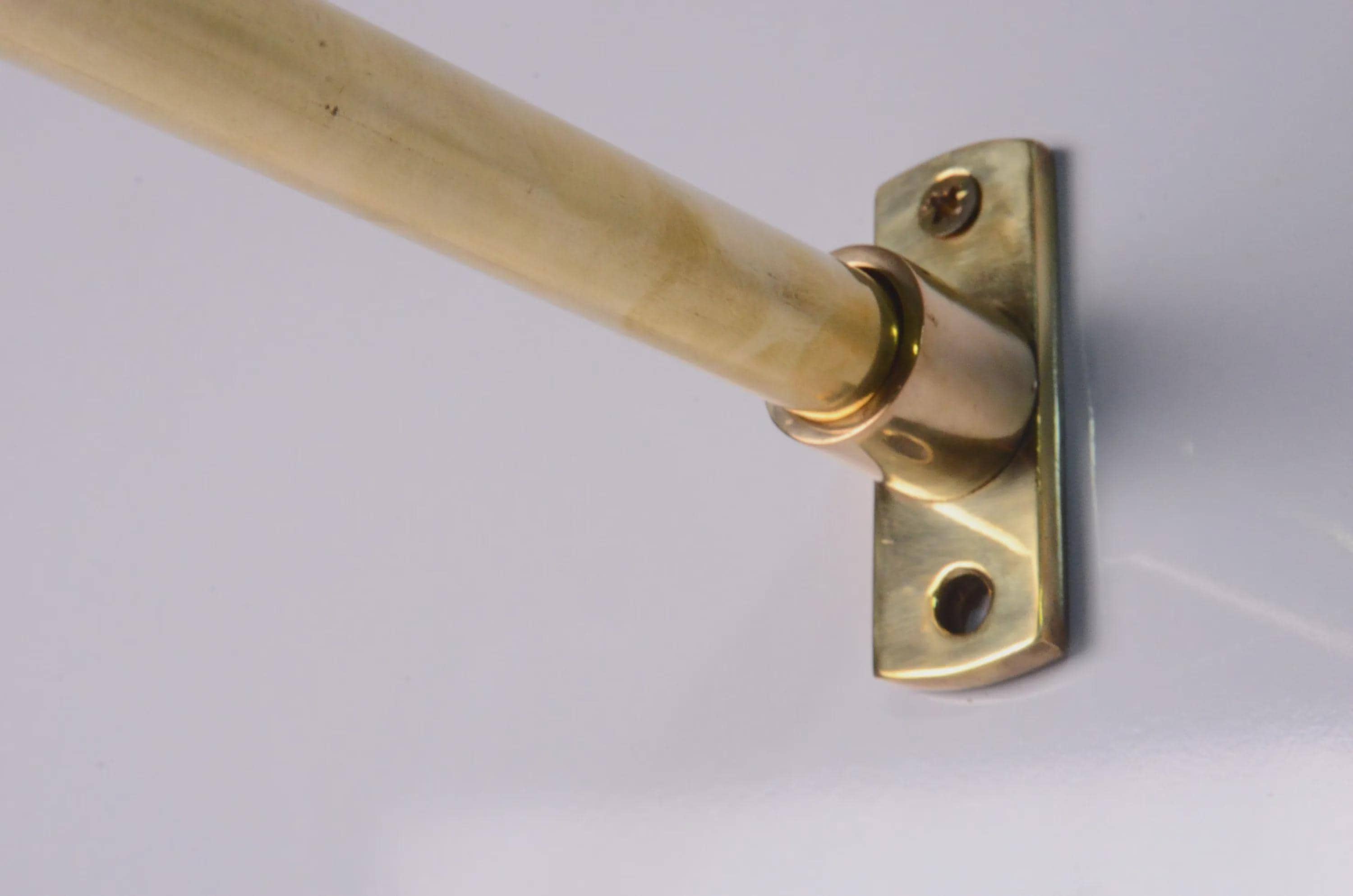 Minimal Inside Mount Cafe Curtain Rod, 16mm Solid Brass Curtain Rod for