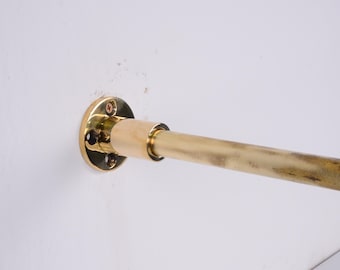 Unlacquered Brass Clothing Rod, Solid Brass Sturdy 20mm Rod