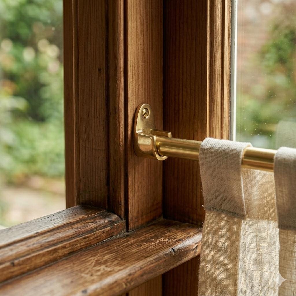 Minimal Inside Mount Cafe Curtain Rod, Kitchen Cafe Curtain Hardware - Etsy