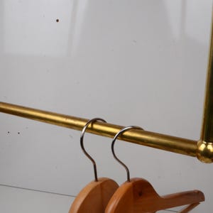 Unlacquered Brass Ceiling Clothes Rack, Laundry Room Rail - Etsy