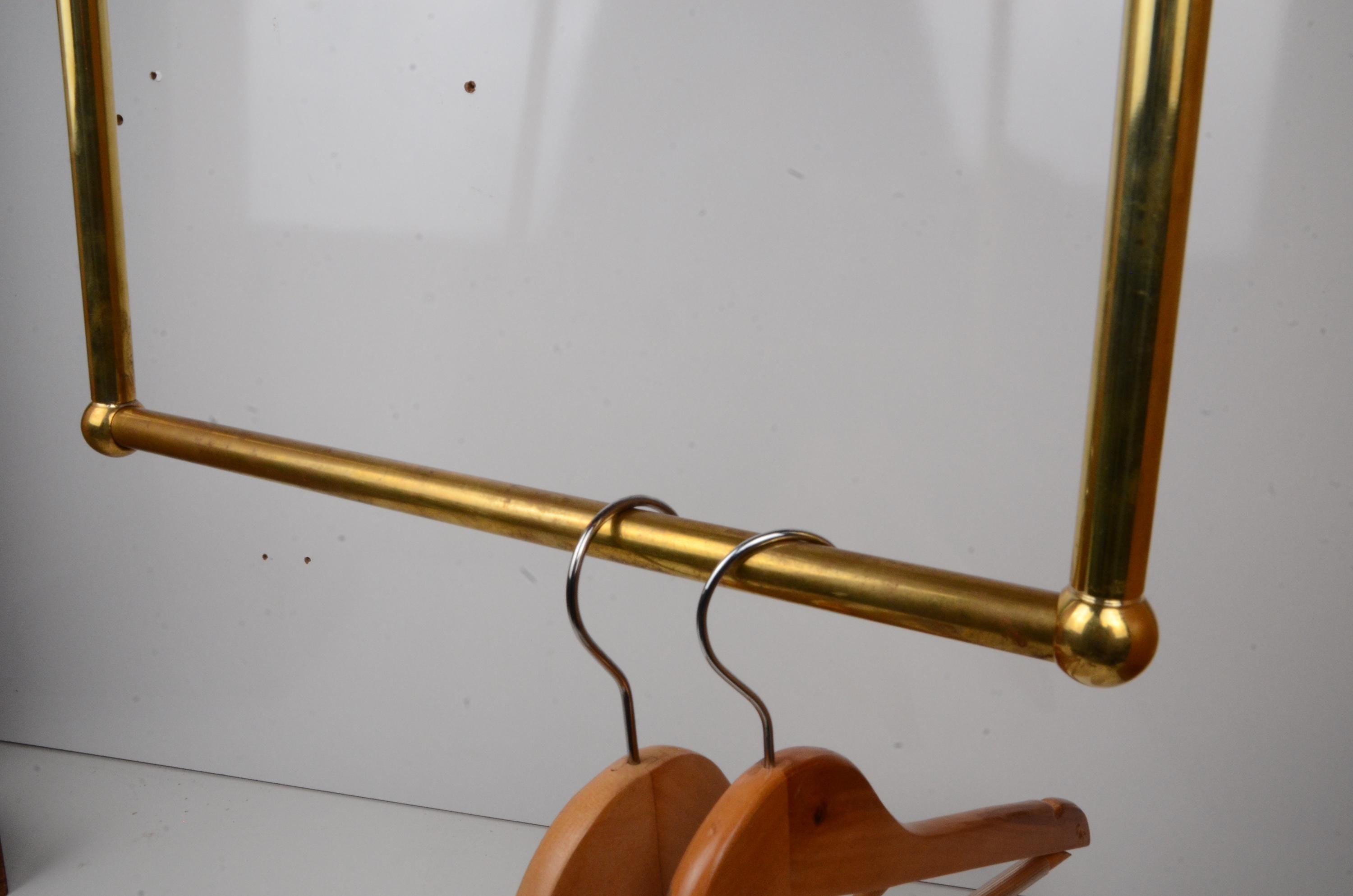 Unlacquered Brass Ceiling Clothes Rack, Laundry Room Rail - Etsy