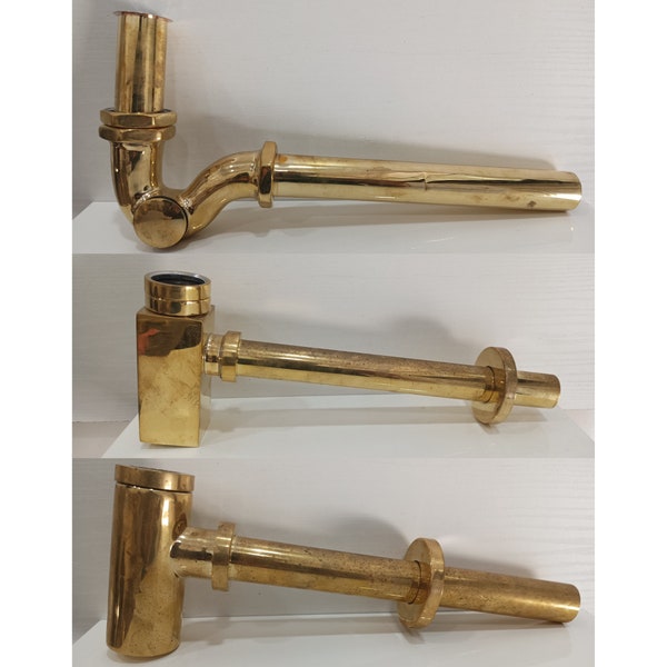 Unlacquered Brass P Trap For Your Kitchen Or Bathroom, 3 Choices Available