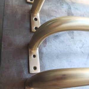 Brass Curtain Rod Only, French Return Curtain Holder WITHOUT Solid Brass Rings