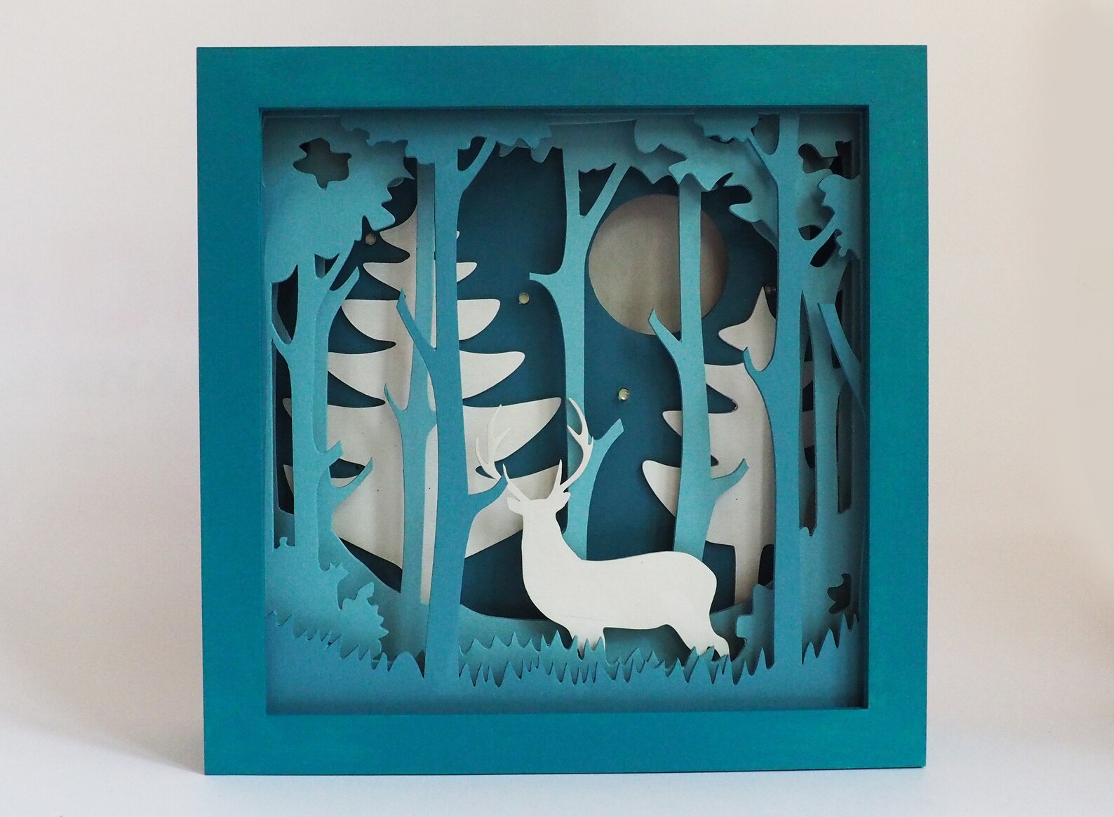 Magic Wood. Night light. Shadow box. Handwork Etsy